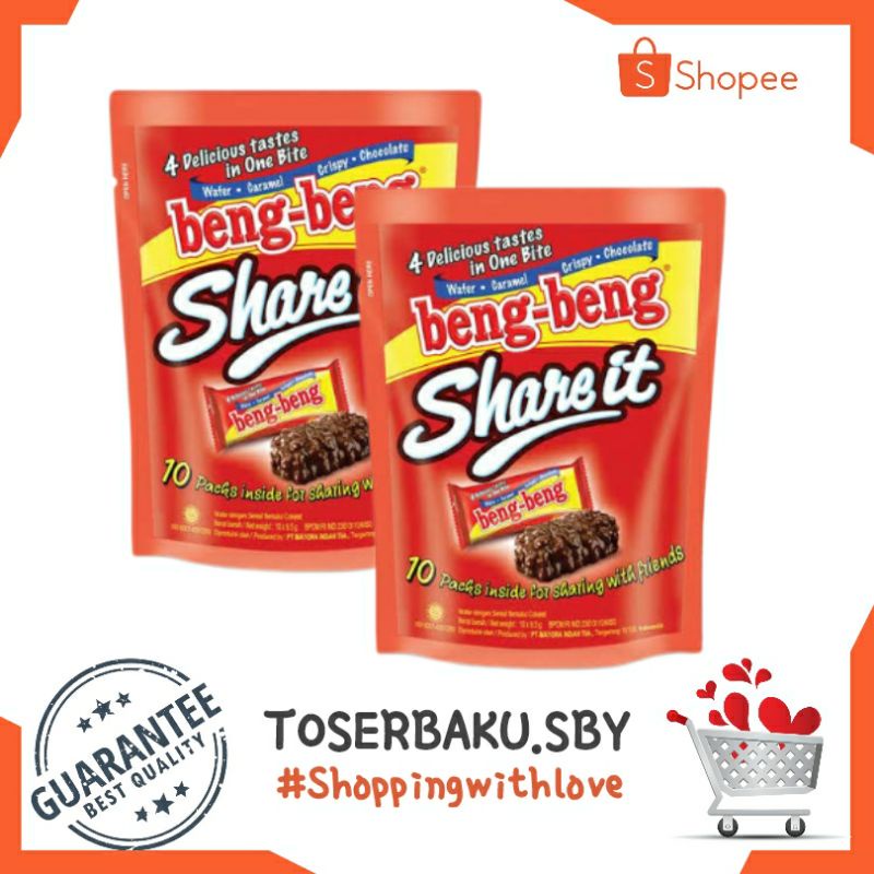 

Beng Beng Share it Wafer Rice Crispy Chocolate isi 10 pcs / Agen Snack Murah Surabaya