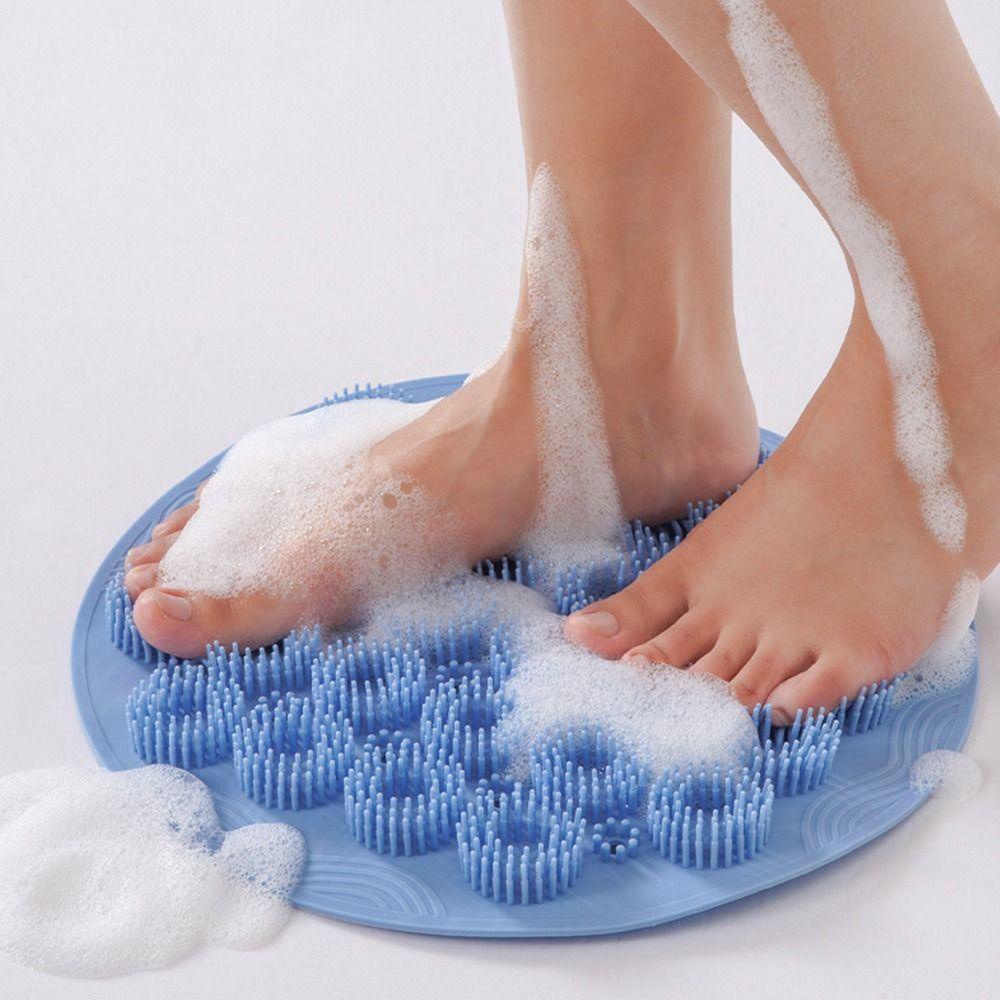 Solighter Sikat Cuci Kaki Berguna Shower Pijat Non-Slip Pijat Kaki Pad Gosok Pengisap Punggung Sikat