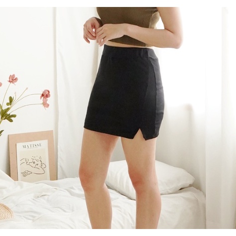 CAVALU Korean Knit Skirt Rok Midi Maxi Skirt Rok Hitam Rok Mini Skirt Rok Span 242