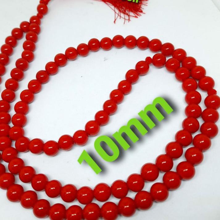 ☀ TASBIH BATU MARJAN 10MM 99BUTIR ORIGINAL ◘