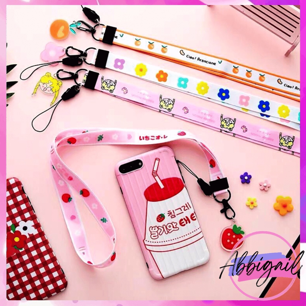 𝘈𝘉𝘎✰ TALI GANTUNGAN HANDPHONE LANYARD MOTIF / TALI GANTUNGAN ID CARD UNIVERSAL PANJANG 45 CM 1263