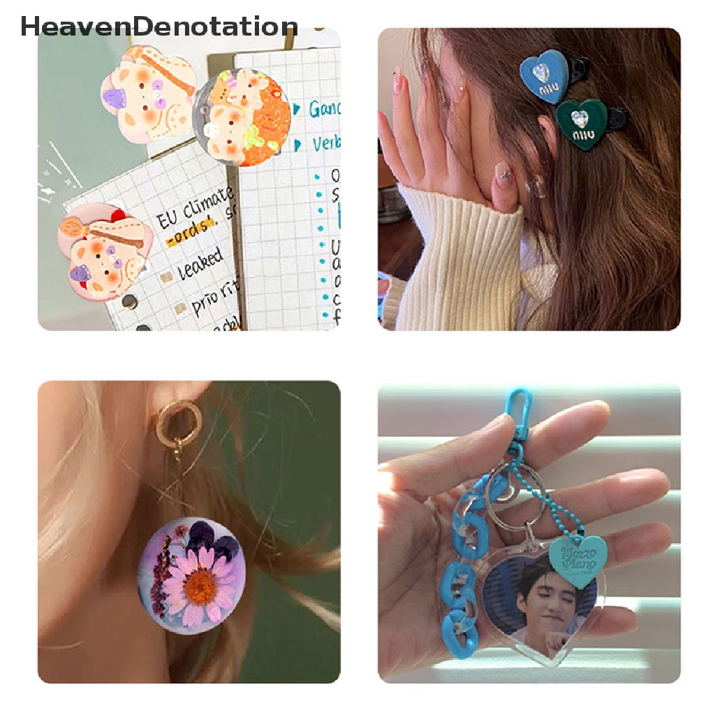 [HeavenDenotation] Diy Epoxy Resin Geometris Awan Cinta PP Klip Silika Gel Cetakan Folder Kristal Drip Cetakan Membuat Perhiasan Hadiah HDV