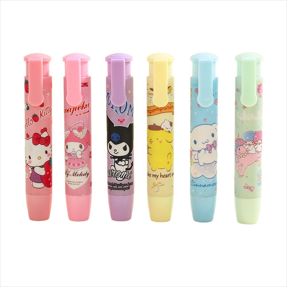 Lanfy Penekan Penghapus Alat Tulis Anime Kuromi Mymelody Kartun Cinnamoroll Pen Type Eraser