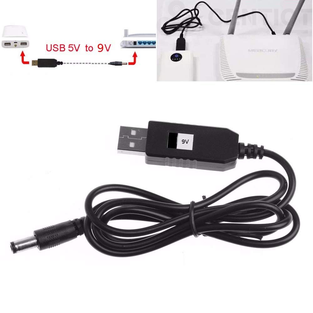 Kabel Step Up USB 5v to 9v DC Power Supply Charger Converter Adapter USB Converter Adapter Power Boo