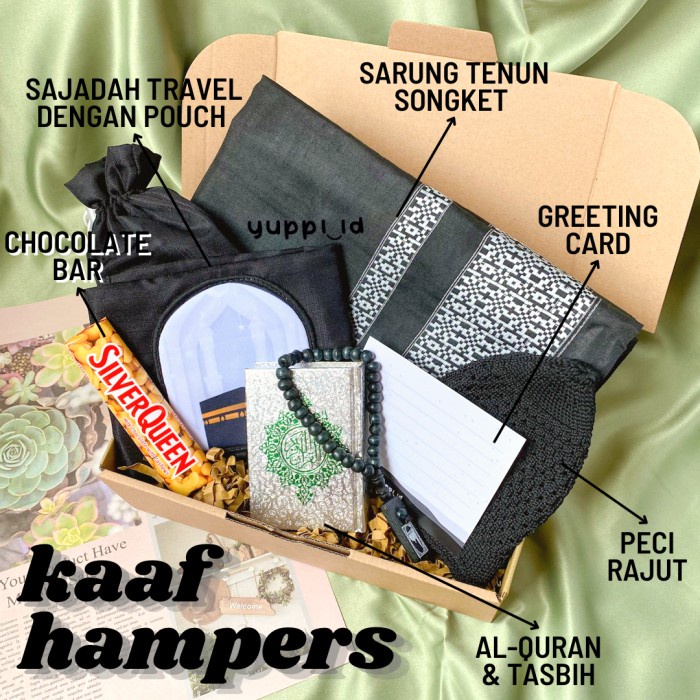 

HAMPERS LEBARAN UNTUK PRIA | Hampers Muslim Idul Fitri Sarung Sajadah - FIRAZ, TANPA KARTU