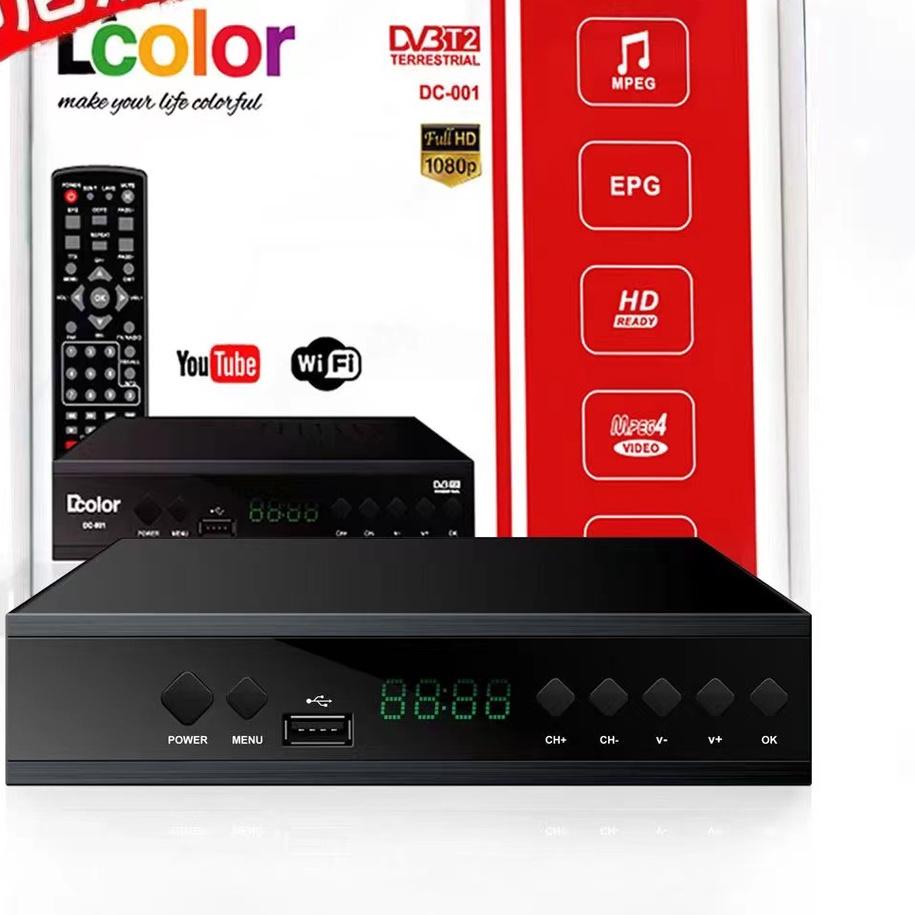 ☞ Set Top Box Tv Digital D-COLOR DVB T2 HD EWS set Top box tv digital - DREAMHOME ✰