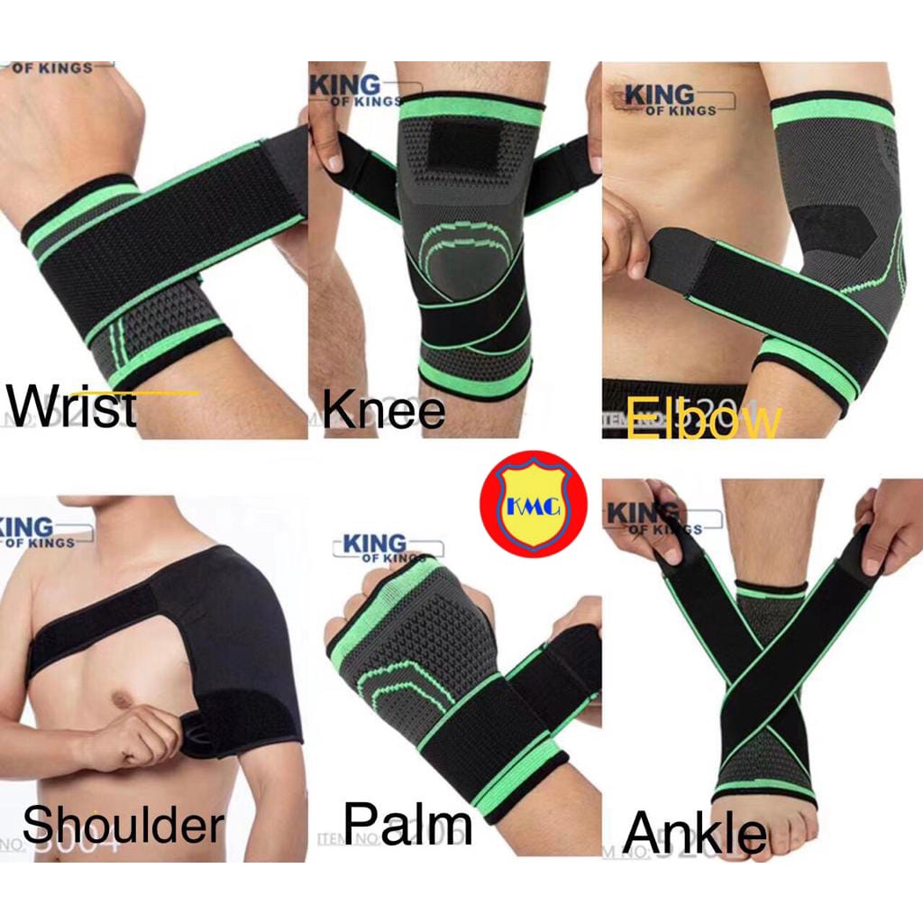 Deker Lutut, Siku, Pergelangan Tangan, Bahu, dan Telapak Tangan Elastis