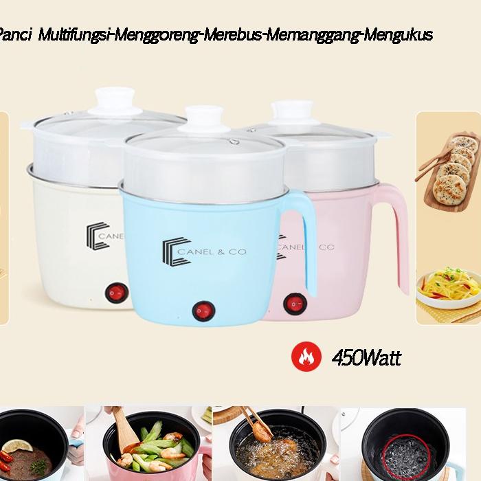 ۩ CANEL & CO Goreng Panci Listrik Multifunctional Electric Frying Pan Panci Listrik Lapisan Teflon /