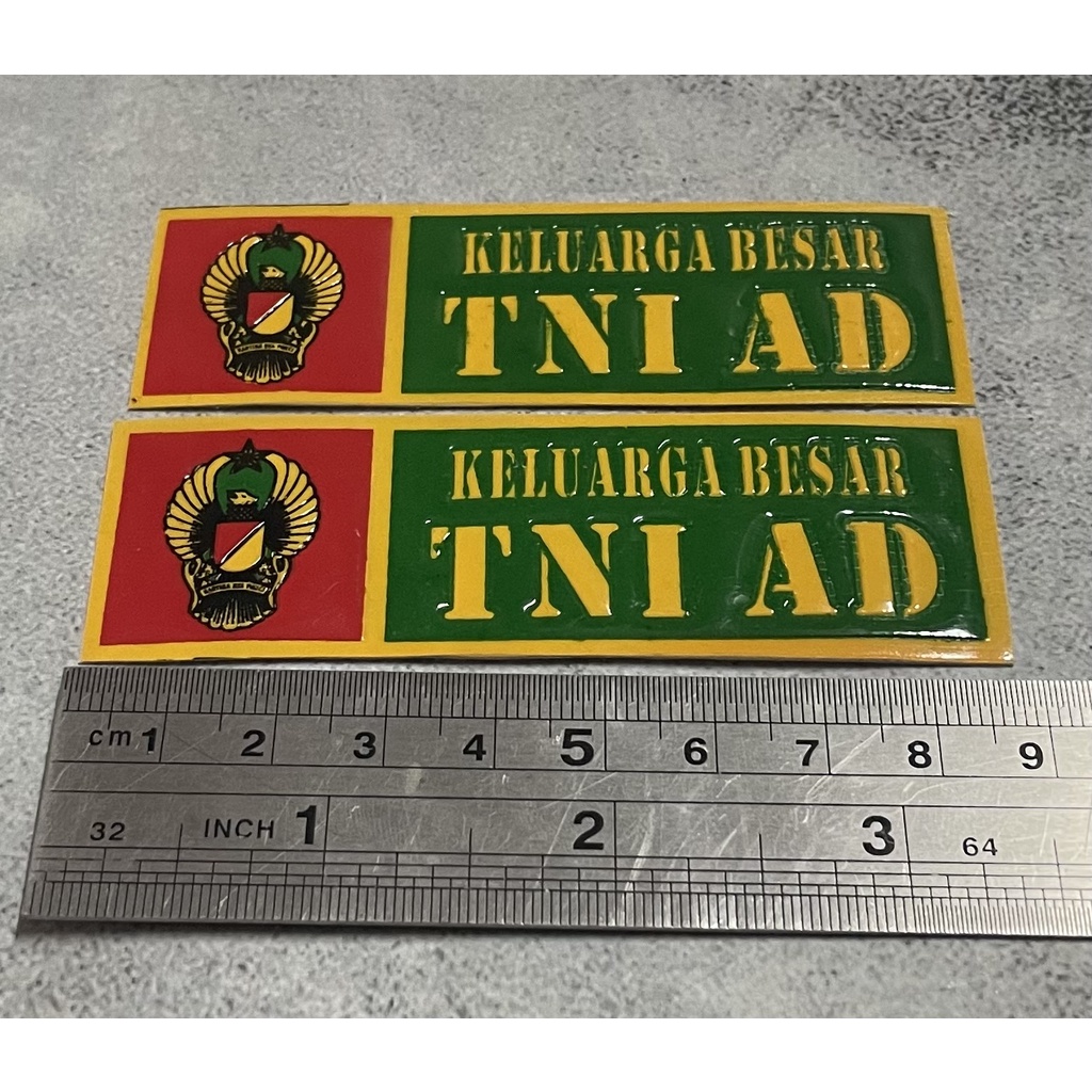 Stiker Plat Keluarga Besar TNI AD- Stiker Brimob -Sticker TNI AD Plat Motor Mobil