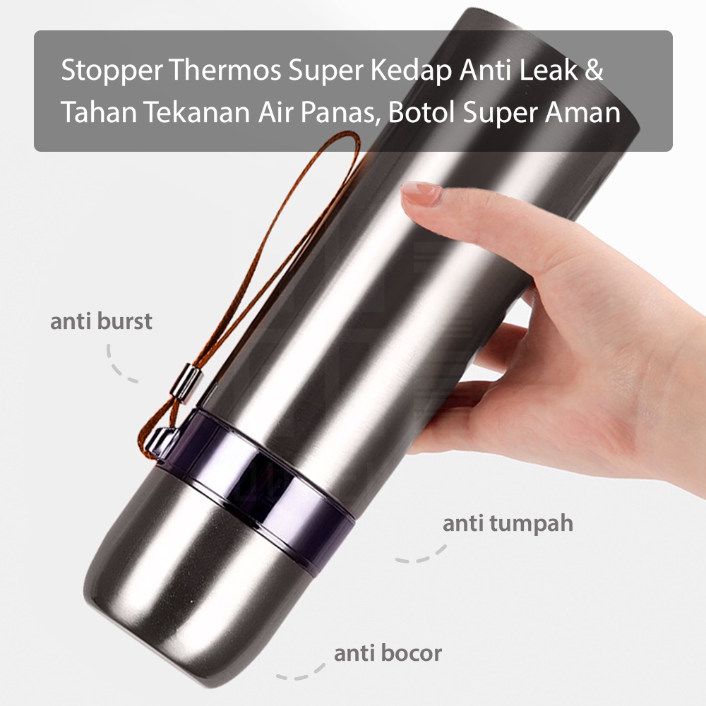 HUGO Termos Stainless Steel Tahan Panas Dingin 12 Jam Termos Air Panas Premium Quality