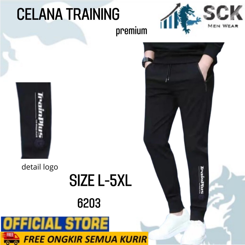 Celana Panjang Training Jogger HD 6203 6205 6206 6208 6210 6211 6216 Bawah Tanpa Kerut / Celana Olahraga Jogging - sckmenwear GROSIR