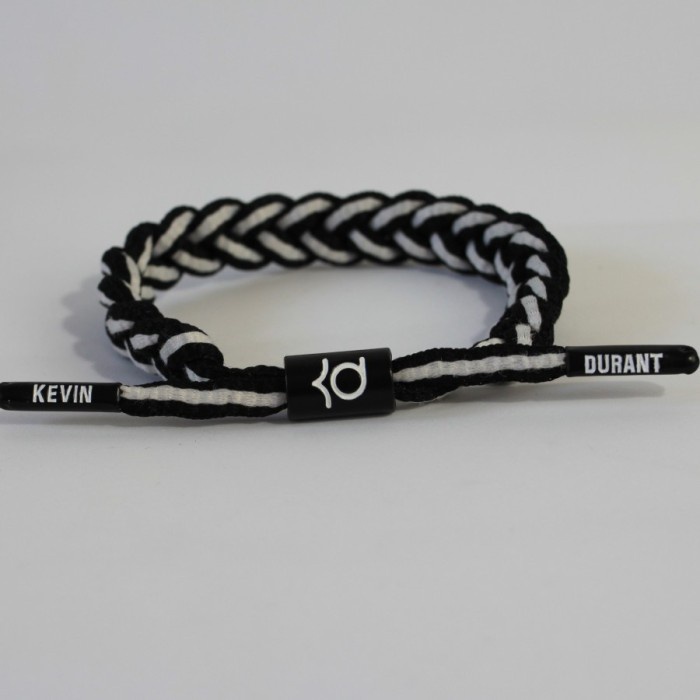 Gelang Basket Kevin Durant NBA Hitam Putih Tali Sepatu Pria G408