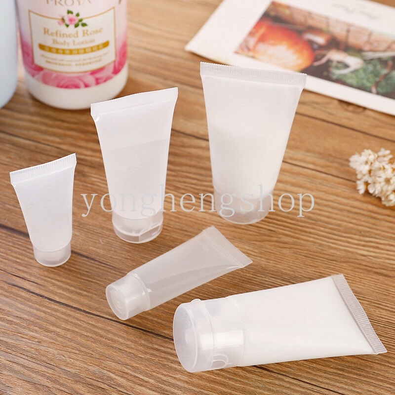 4 Pcs / set Botol Tabung Squeeze Wadah Penyimpanan Krim Lotion Makeup Portabel Untuk Travel