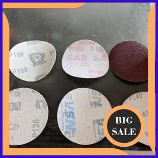 last stok Amplas gerinda kertas gosok bulat kertas gosok velcropad 4in 1F3B23