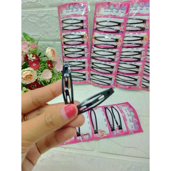 (10 PCS) JEPIT RAMBUT TIPTOP KECIL PER CARD MERAH ISI 10