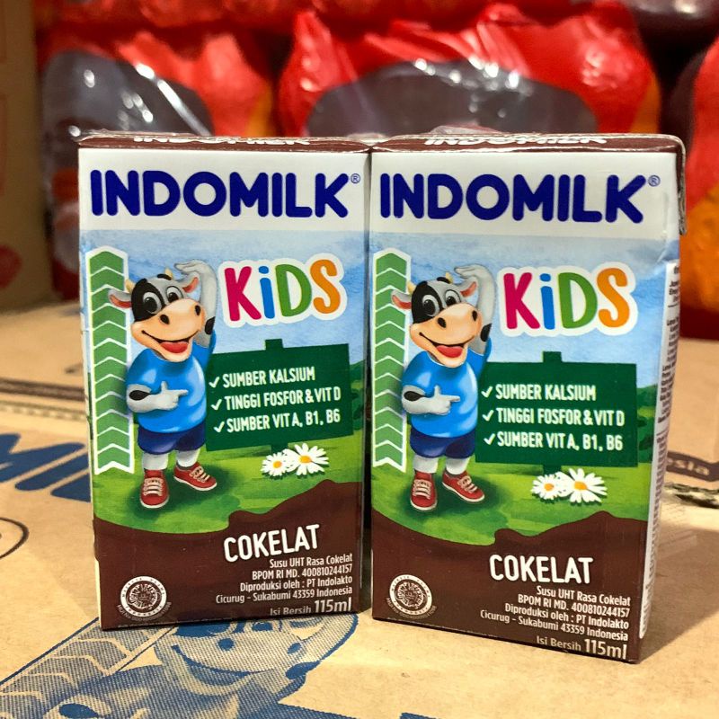 

Indomilk kids 1 dus 115 ml isi 40 pcs / susu indomilk 1 karton rasa coklat