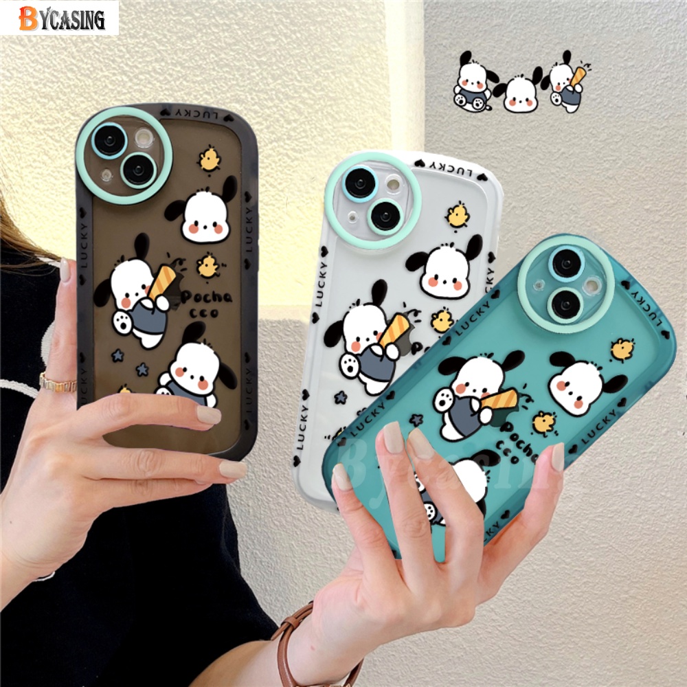 Redmi10 10C 10A 9C 9T 9A Redmi Note 11 Pro Note 11S Note10S Note9S Note8 Poco M5S M3 Pro X3 NFC Lensa Bulat Cute Pacha Dog Soft Silicone Clear Case BY