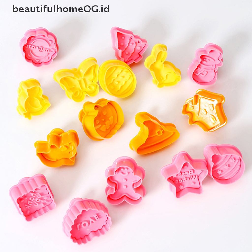 // Beautifulhomeog.id// 4PCS Cetakan Kue Kering 3D Snowman Animal Biscuit Baking Natal Kue Decorag Tool **