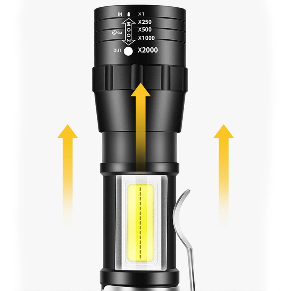 Huit Senter Camping Rechargeable Torch Charging Hiking Aksesoris Perangkat Pencahayaan Serbaguna Senter Mini