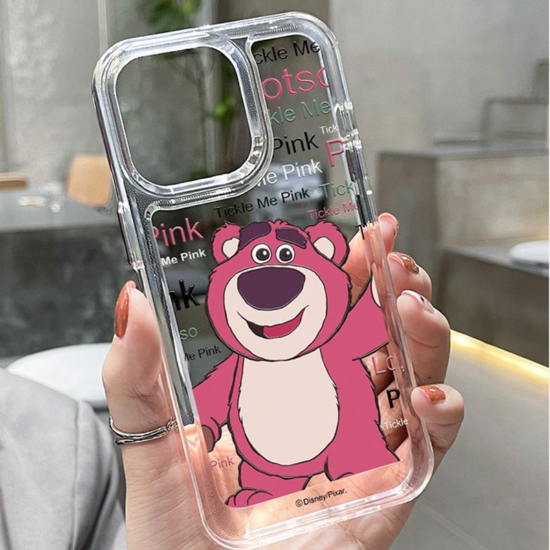 IPHONE Boneka Lucu Beruang Soft Case Kompatibel Untuk Iphone14 11 13 12 Pro XS Max Casing Ponsel Transparan XR X8 7 6S Plus Silikon TPU Shockproof Cover