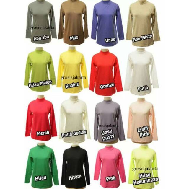 Kaos Lengan Panjang Bahan RAYON POLIESTER / Manset Dewasa / Mangset Baju Jumbo