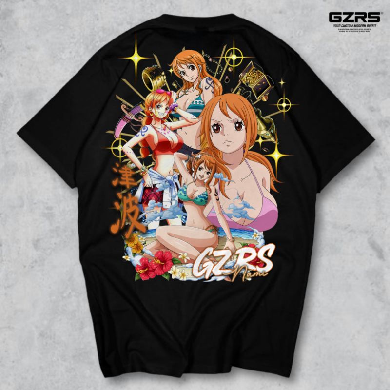GZRS T-shirt Waifu NAMI - Black
