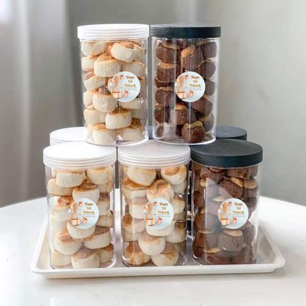 

Stiker Lebaran Idul Fitri | Stiker Bulat Toples Kue Kering Lebaran