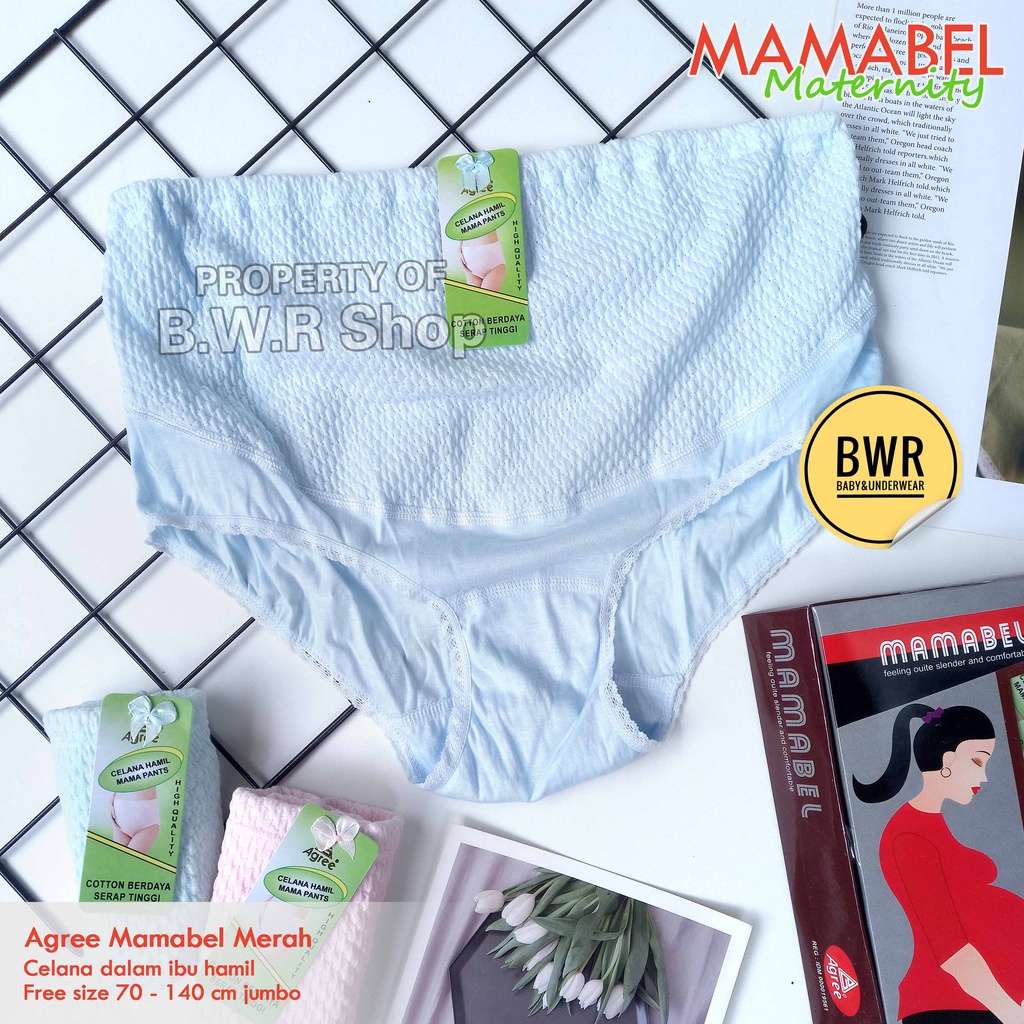 [ 3pc ] CD Mamabel MERAH H500 / Celana Dalam Ibu Hamil Maternity Pants Karet Full Perut Bahan Adem Nyaman | Bwr