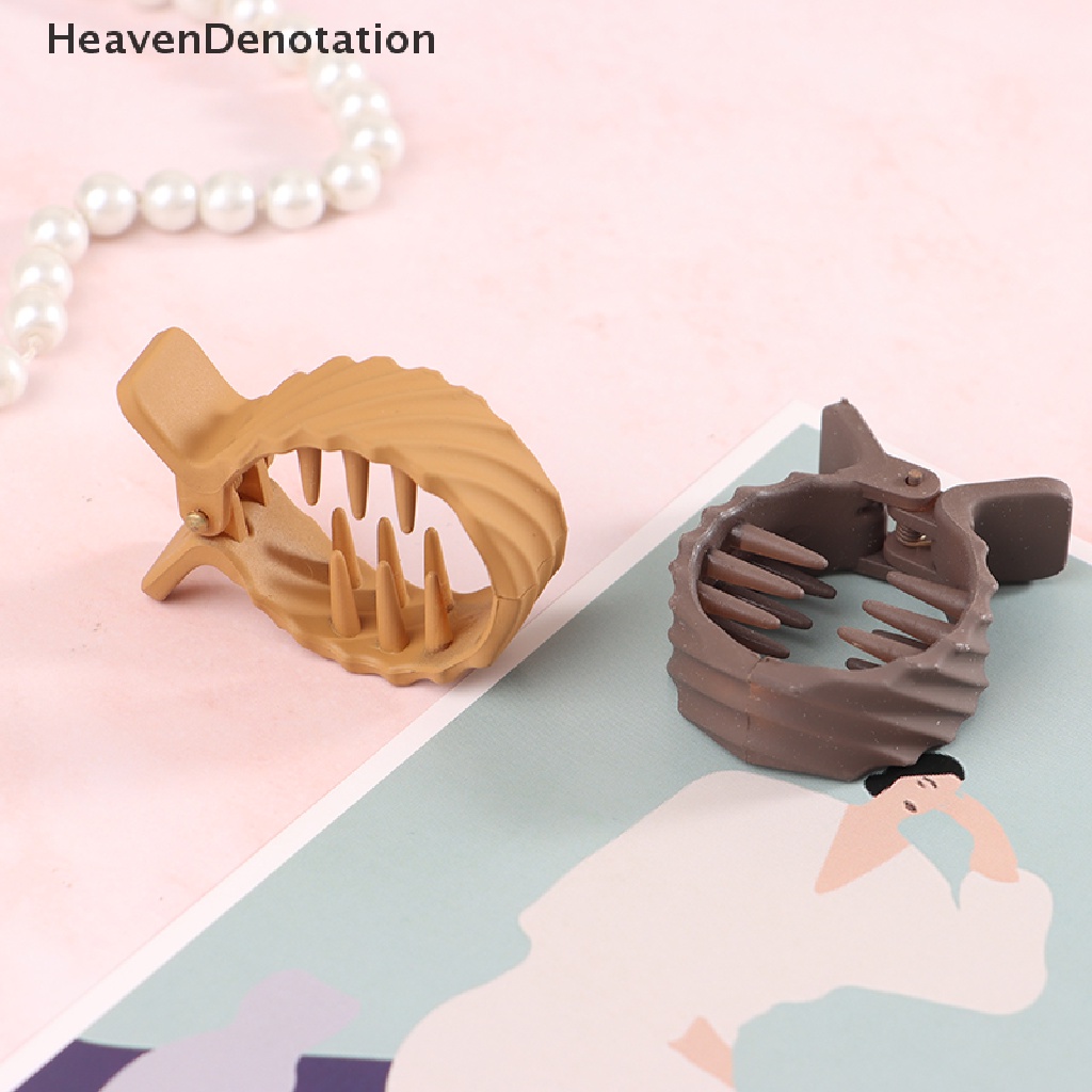 [HeavenDenotation] 1pc Ponytail Tinggi Tetap Cakar Klip Putaran Jepit Rambut Perempuan Kepala Belakang Hiu Hairpin HDV