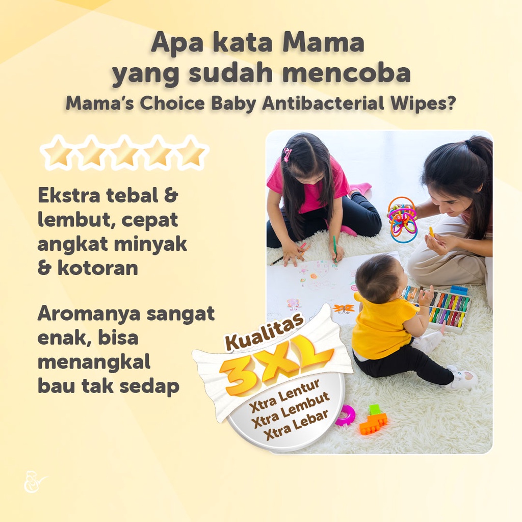 Tisu Basah Bayi - Baby Wet Wipes Mama's Choice - Tissue Basah Wajah, Tubuh, dan Peralatan Bayi