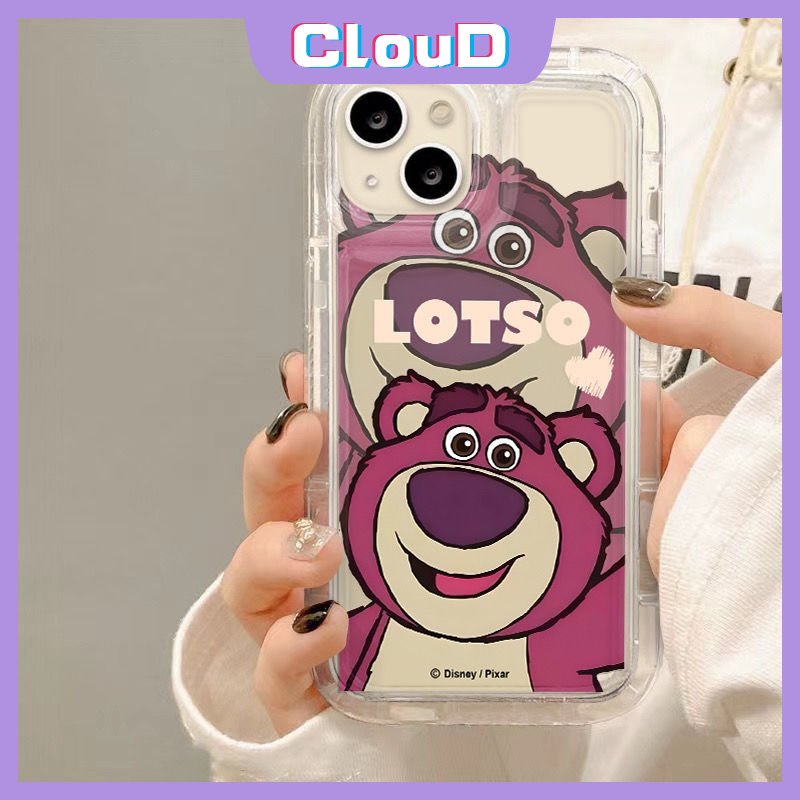 Realme C35 C33 C25Y C21Y C25 C15 C11 2020 C25s C20 C20A C12 C11 2021 Realme 5s 5i 6i 5 C3 Narzo 20 30A Cute Strawberry Bear Manyo Case Bening Shockproof Airbag Lembut Tpu Cover