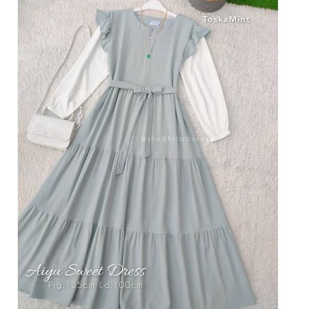 BOOMING Aiyu Sweet Dress/Pakaian Wanita/Dress/Korea Style