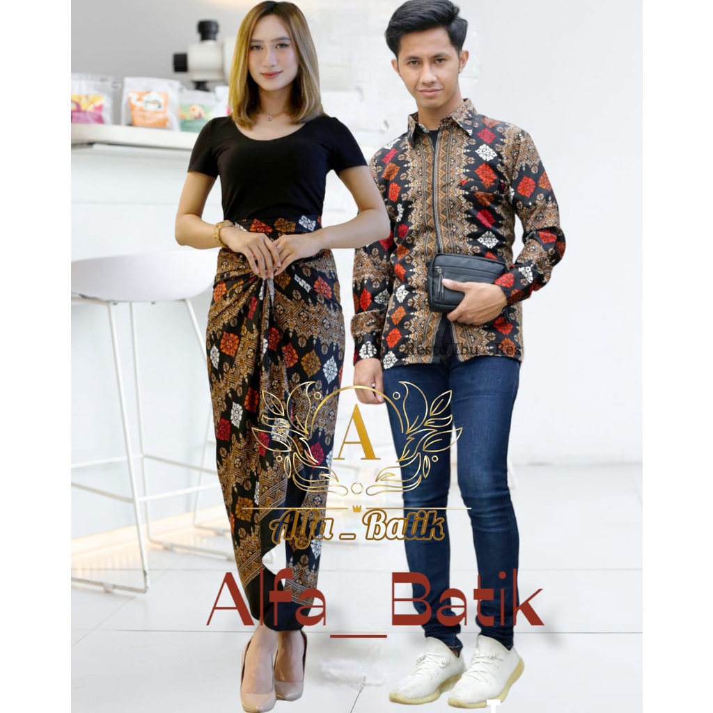 kemeja / rok lilit / kemeja dan rok lilit batik / set batik /couple batik /couple pesta /couple kondangan / seragaman batik wisuda