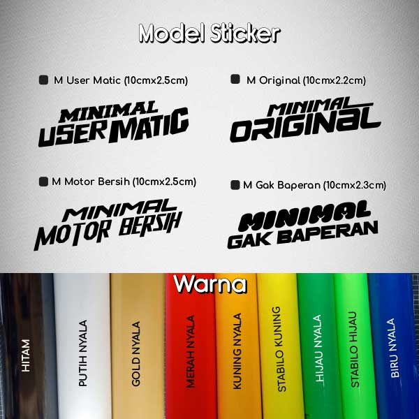 Stiker Minimal User Matic / Sticker Minimal Original / Stiker Viral Minimal User Matic / Sticker Motor Minimal Motor Bersih Glossy Waterproof / Sticker Hologram Minimal Gak Baperan Terbaru