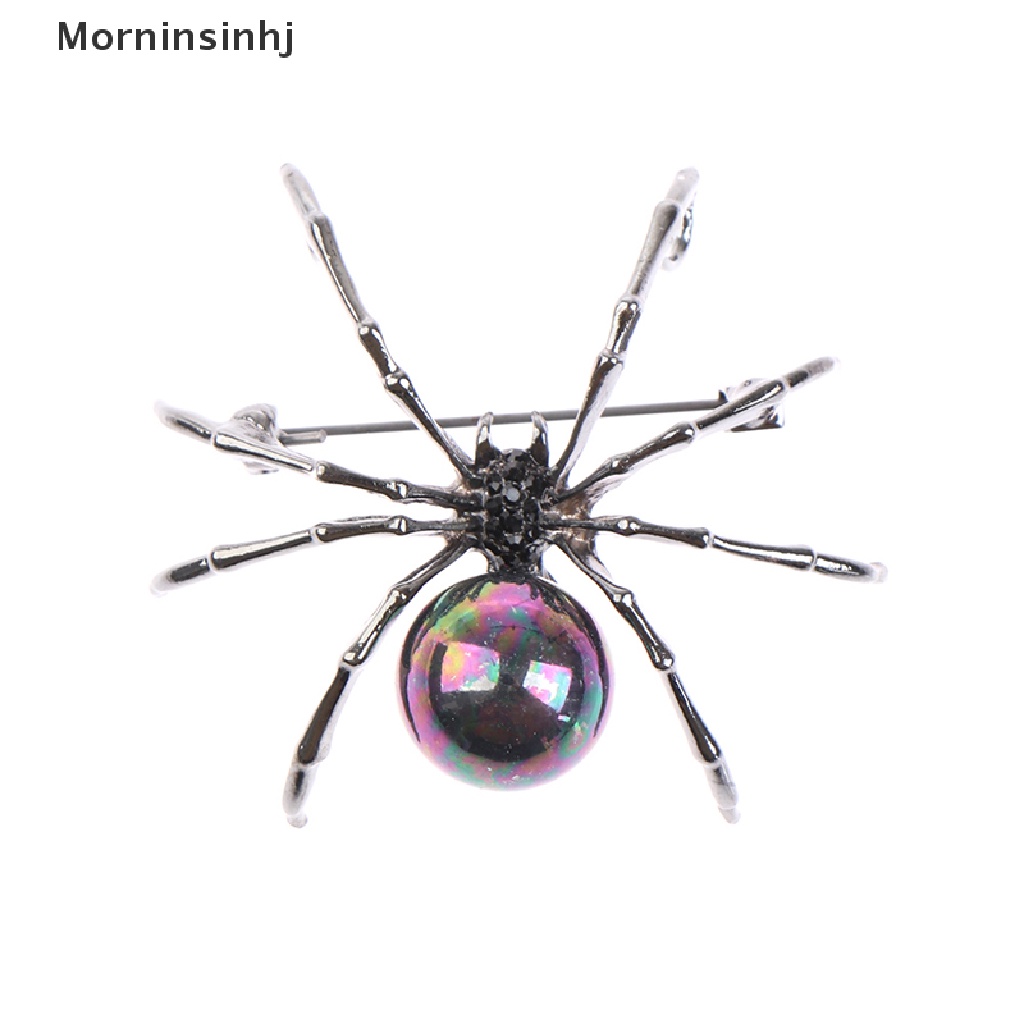 Mornin Fashion Wanita Berlian Imitasi Mutiara Imitasi Spider Bros Pin Korsase Lapel Perhiasan Hadiah id