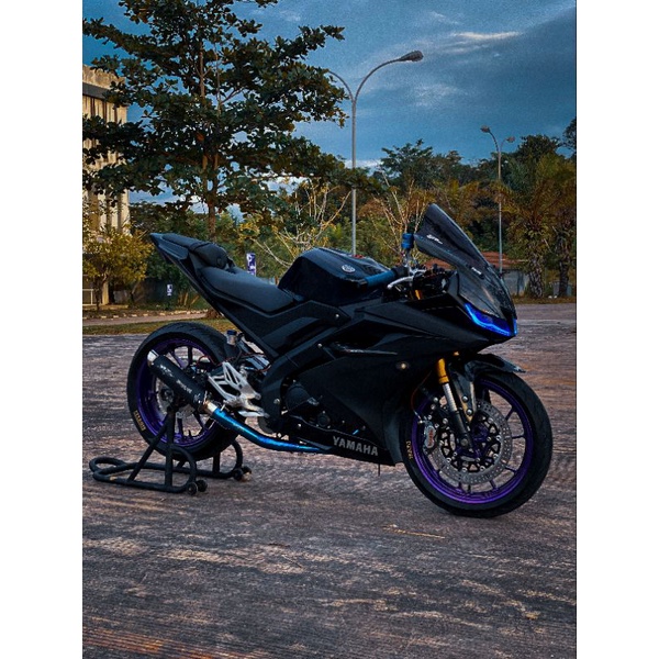 KNALPOT RACING 3 4 suara type LONG ORI XTHREE BISA DI ATUR2 SUARA all 1 CYLINDER knalpot r15 r15v3 r