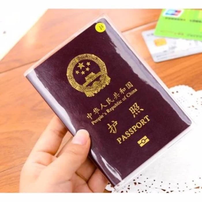 Sampul Paspor Plastik nti Air Waterproof Passport Cover Transparant Penutup Pelindung Paspor