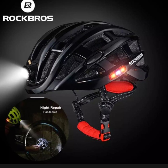 Terlaris Helm Sepeda Lampu Rockbross Kuning