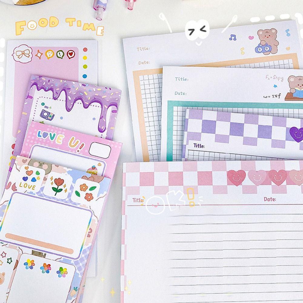 LANFY Memo Paper Korea 50lembar Nonviscous Scrapbooking Perlengkapan Kantor Sekolah Nota Pesan