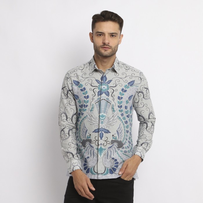 Terlaris Maginot Kemeja Batik 3.0 Gyan-Ls Lengan Panjang Pria