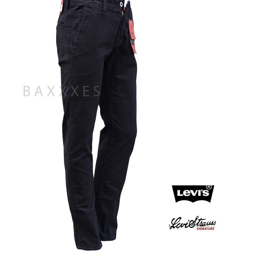 Terjamin  LEVIS 511 Chino - Celana Panjang Pria - Black 【aae✧