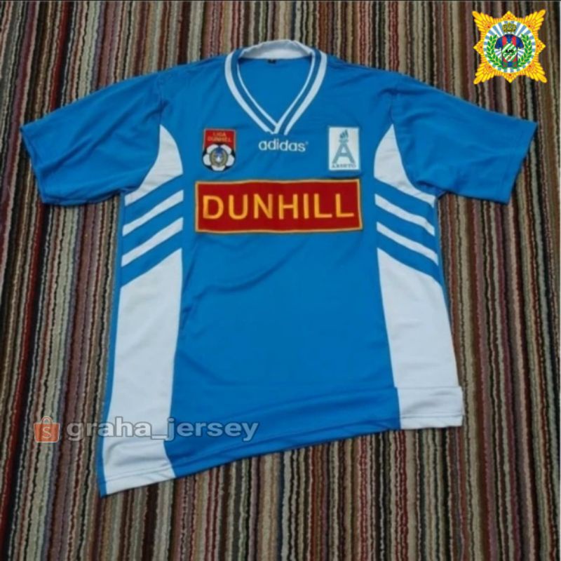 Jersey Arseto Solo Home 1994 - 1995 Liga Dunhil Biru Muda Retro Lokal FULL BORDIR