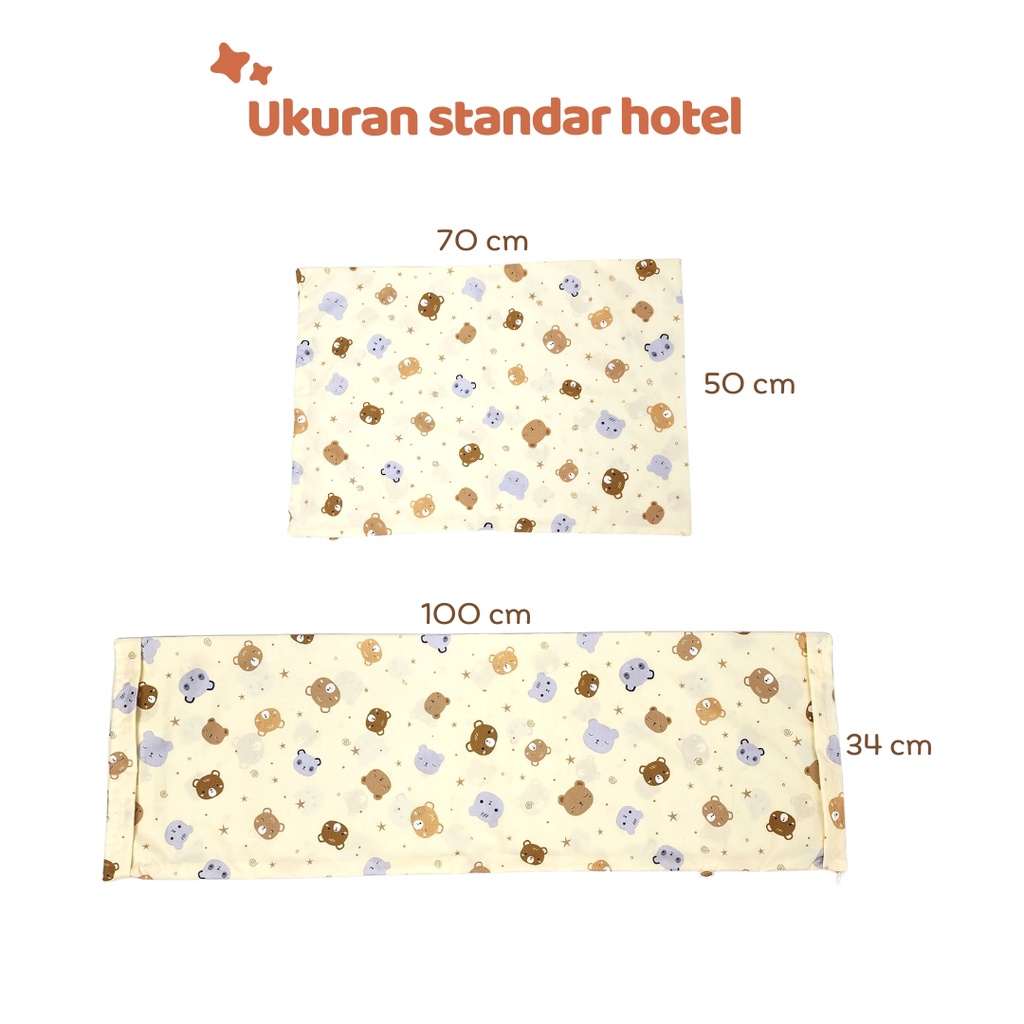 Sarung Bantal Guling Dewasa Ukuran Standar Hotel - HANYA SARUNG