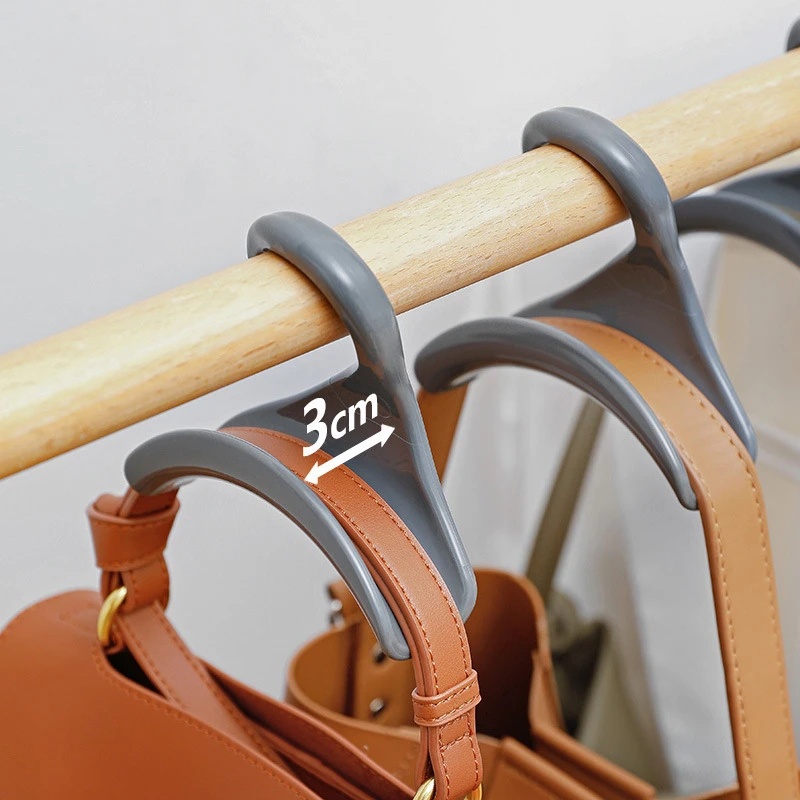 [Unggulan] Tas Lemari Multifungsi Kait Daster Kalung Syal Holder Rak Penyimpanan Sederhana Dapat Ditumpuk Bag Organizer Aksesoris Closet