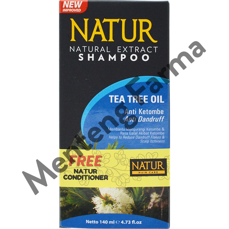 Natur Shampoo Tea Tree Oil 140 ML - Perawatan Anti Dandruff Rambut Berketombe