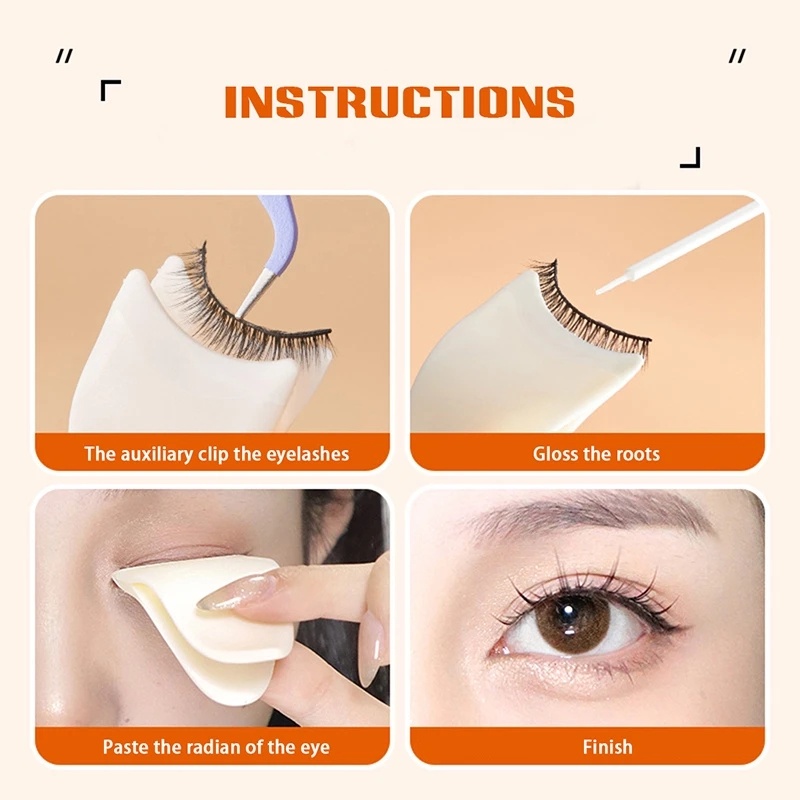 1pc Alat Bulu Mata Palsu Random/Pinset Oles Bulu Mata Palsu Kreatif/Penjepit Bulu Mata Non-Slip Alat Makeup