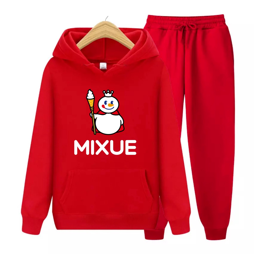 MIXUE ICE CREAM Sweater Hoodie Atasan Dan Setelan Anak  Usia 4-14 Tahun Bisa Bayar Ditempat COD