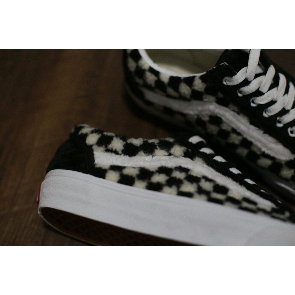 Vans Original Oldskool Sherpa Checkerboard Black White