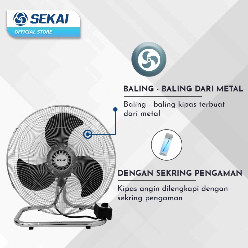 SEKAI Metal Fan 3in1 IST1851 Kipas Angin 18 Inch IST 1851