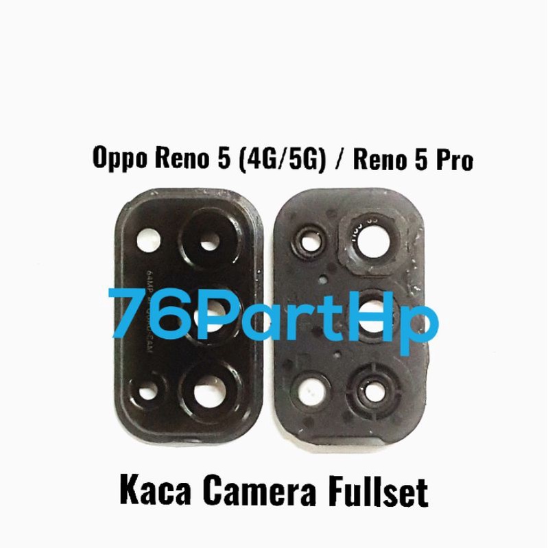 kaca kamera Fullset Oppo Reno 5 4G 5G - Reno 5 Pro - Hitam